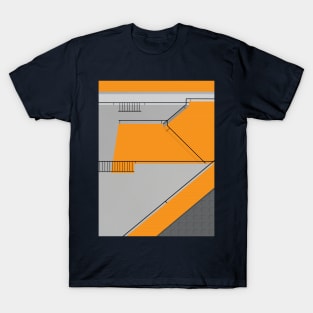 Modernist Orange Staircase T-Shirt